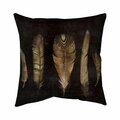 Fondo 26 x 26 in. Brown Feather Set-Double Sided Print Indoor Pillow FO2775166